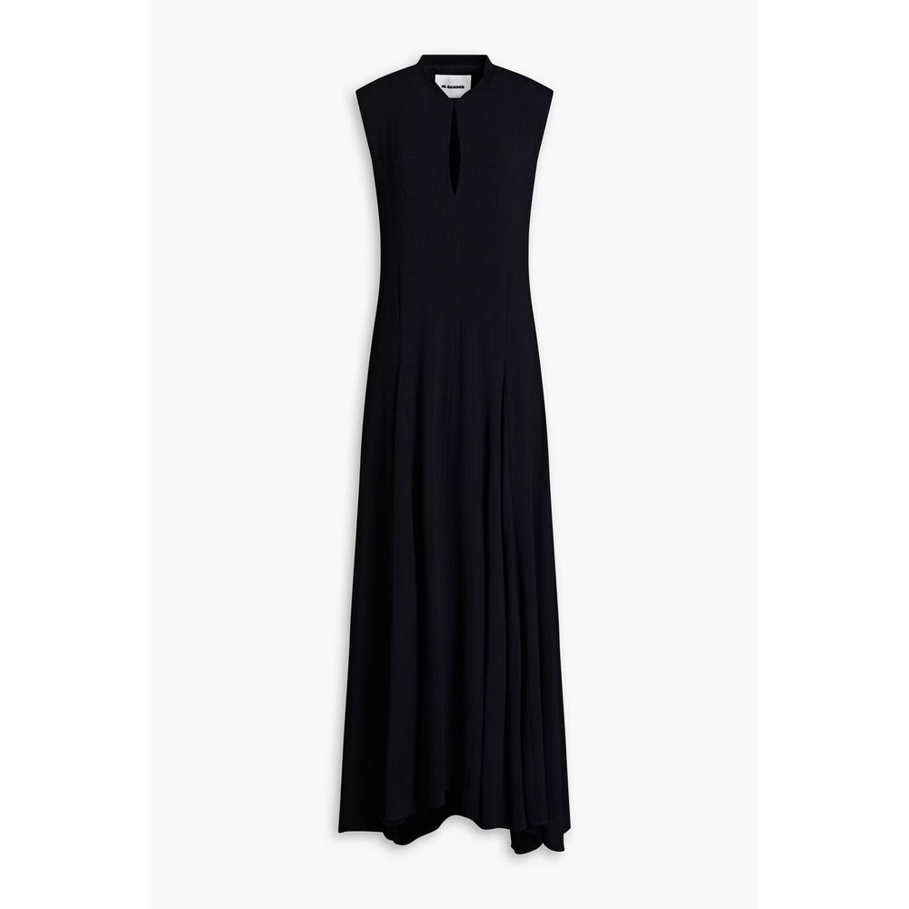NWT  $3,597 JIL SANDER Black Silk Stretch-crepe Maxi Dress Gown Size 38 (US 6) - Picture 4 of 16